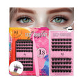 JoMay Self-Adhesive Flat Lash Clusters – No Glue Needed, D-Curl Ultra Soft X5, 56pcs by M J JOMAY