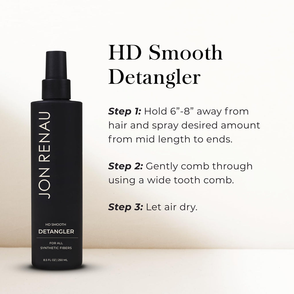 Jon Renau HD Smooth Detangler – Leave-In Spray for Synthetic Wigs & Extensions | Frizz Control & Easy Detangling | 8.5 oz