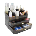 JONKASIPA Makeup Organizer with 2 Drawers – Large Vanity Storage, Black