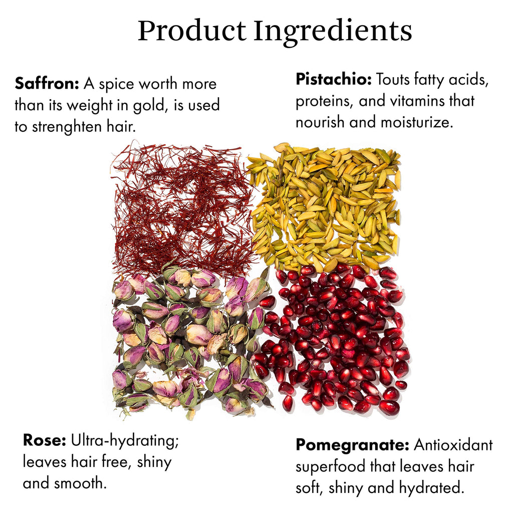 Joon Saffron Rose Shampoo with Pomegranate & Pistachio Oil – 33.8 Fl Oz
