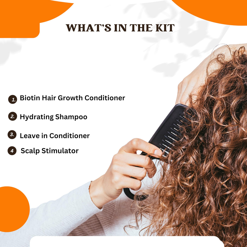 J'Organic Solutions 4-Piece Kids Curl Care Kit | Leave-In Conditioner, Scalp Stimulator, Shampoo & Conditioner