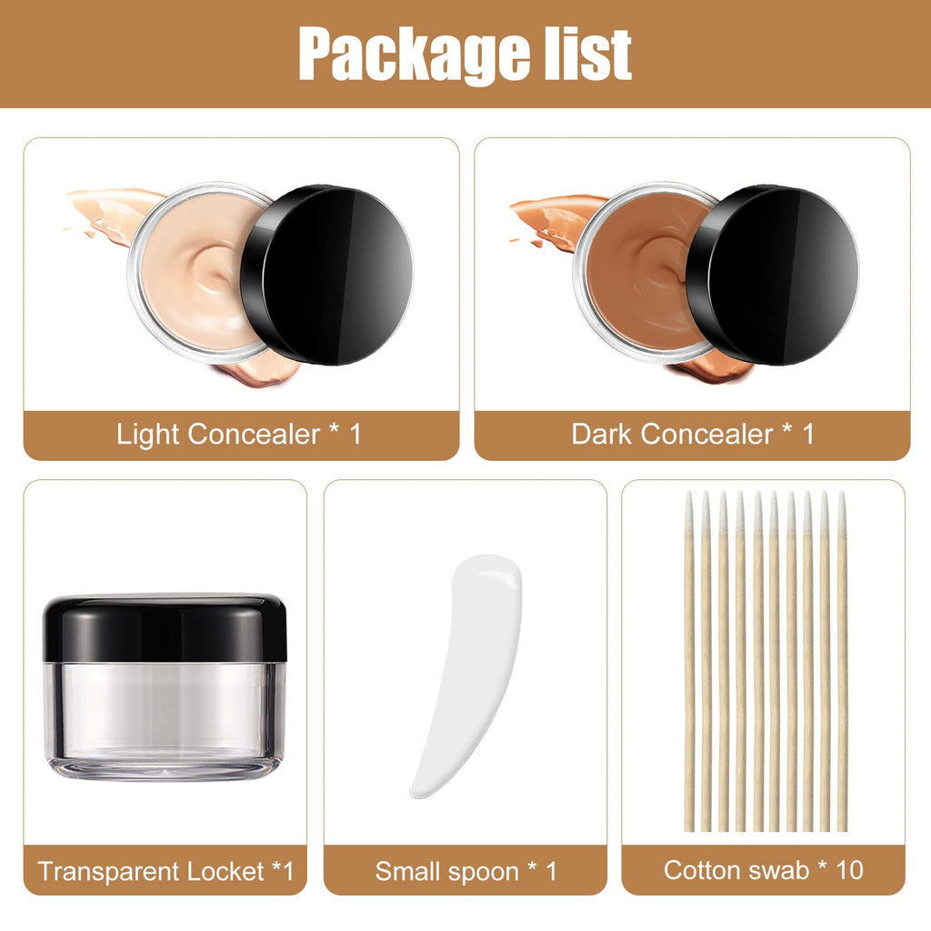 Josera Tattoo Cover Up Makeup Waterproof - 2-Color Full Coverage Concealer for Tattoos, Scars & Dark Spots