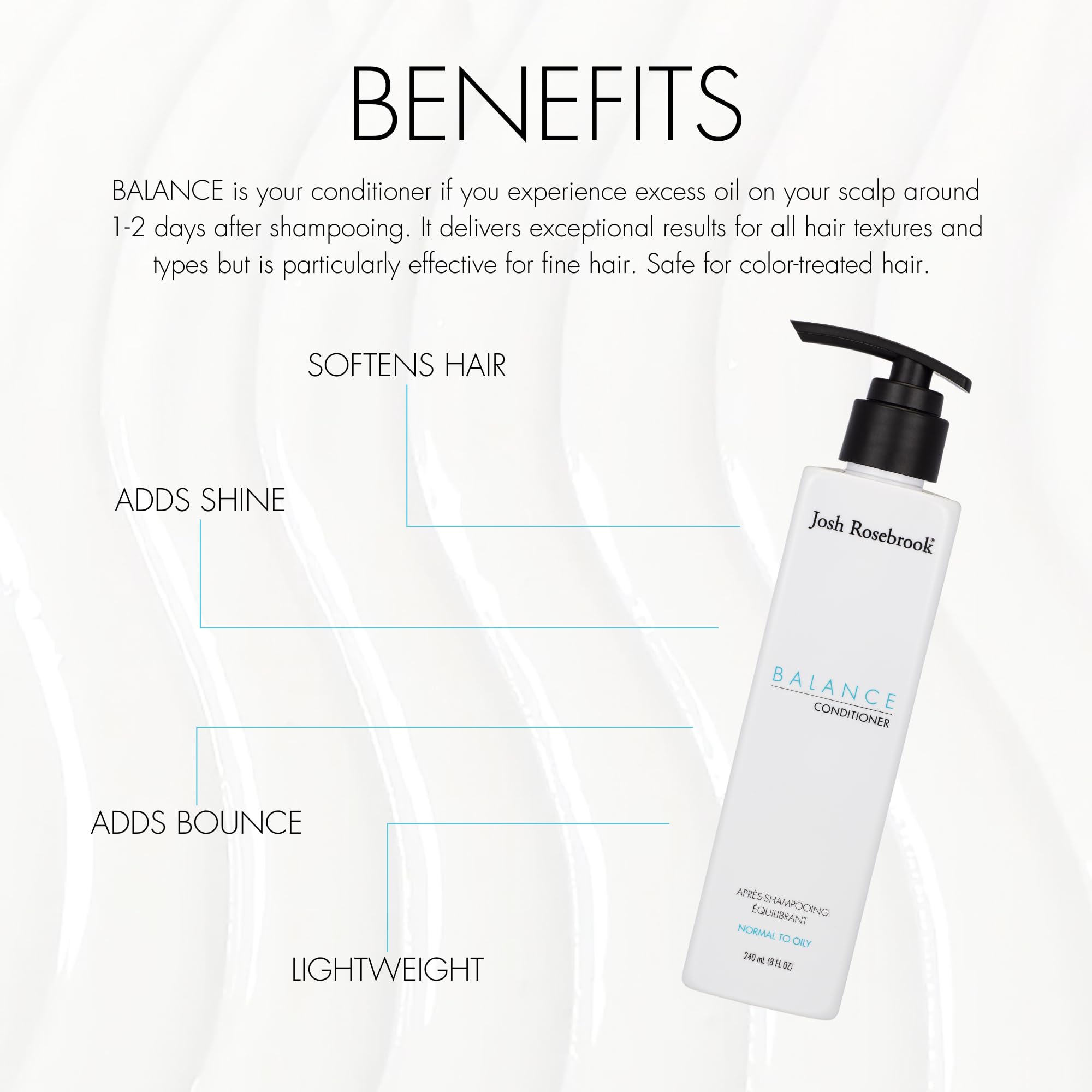 Josh Rosebrook Balance Conditioner – Lightweight, Volumizing Care for All Hair Textures