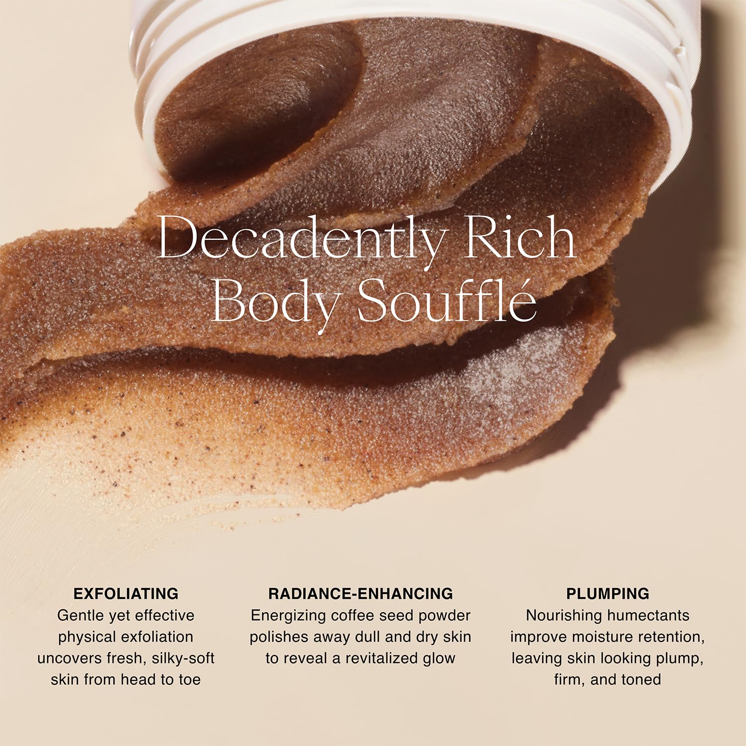 Josie Maran Argan Cake & Coffee Whipped Body Polish – Mocha Whip (10 oz) Exfoliating Scrub
