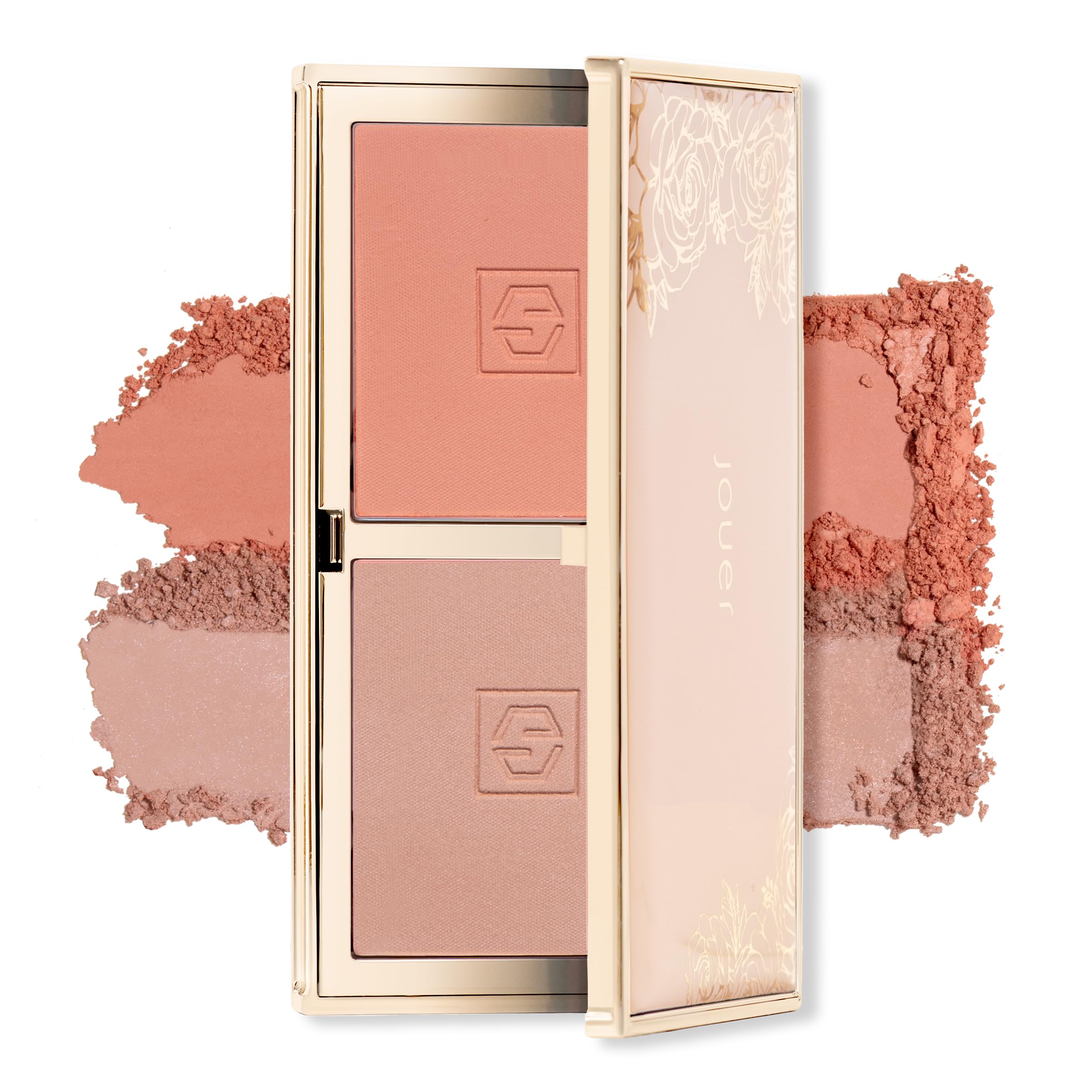 Jouer Blush Bouquet Duo: 2-Shade High Pigment Blush Palette with Vitamin E