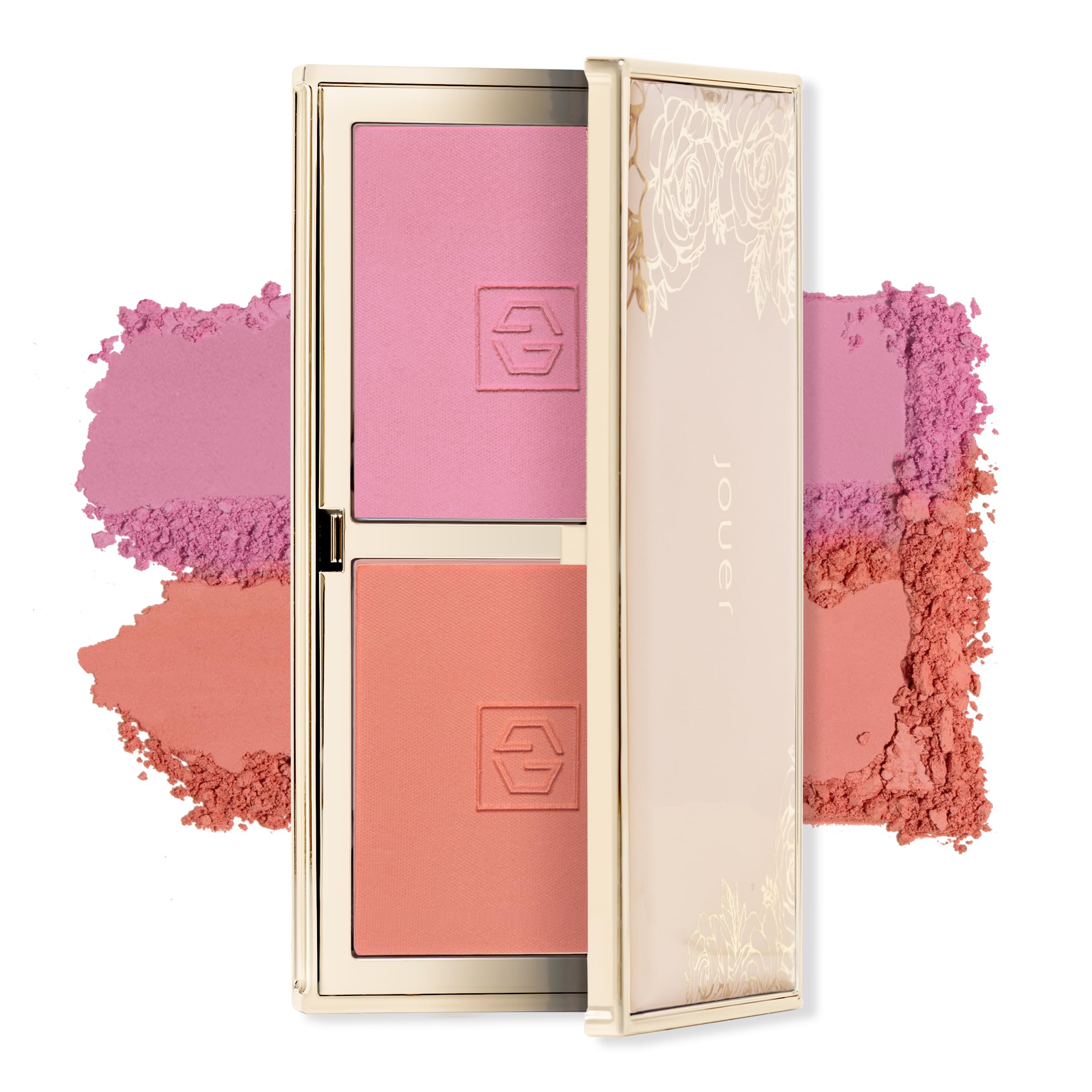 Jouer Blush Bouquet Duo – Dual Shade Palette, High Pigment, Vitamin E, Talc-Free, Cruelty-Free