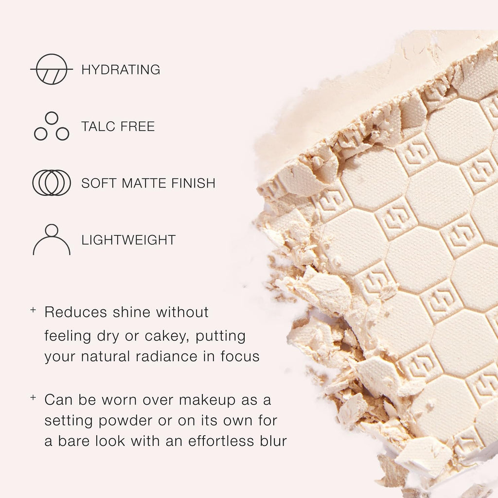Jouer Soft Focus Hydrate & Setting Powder - Pressed Powder with Matte Finish for Blurring Pores and Fine Lines - Fair