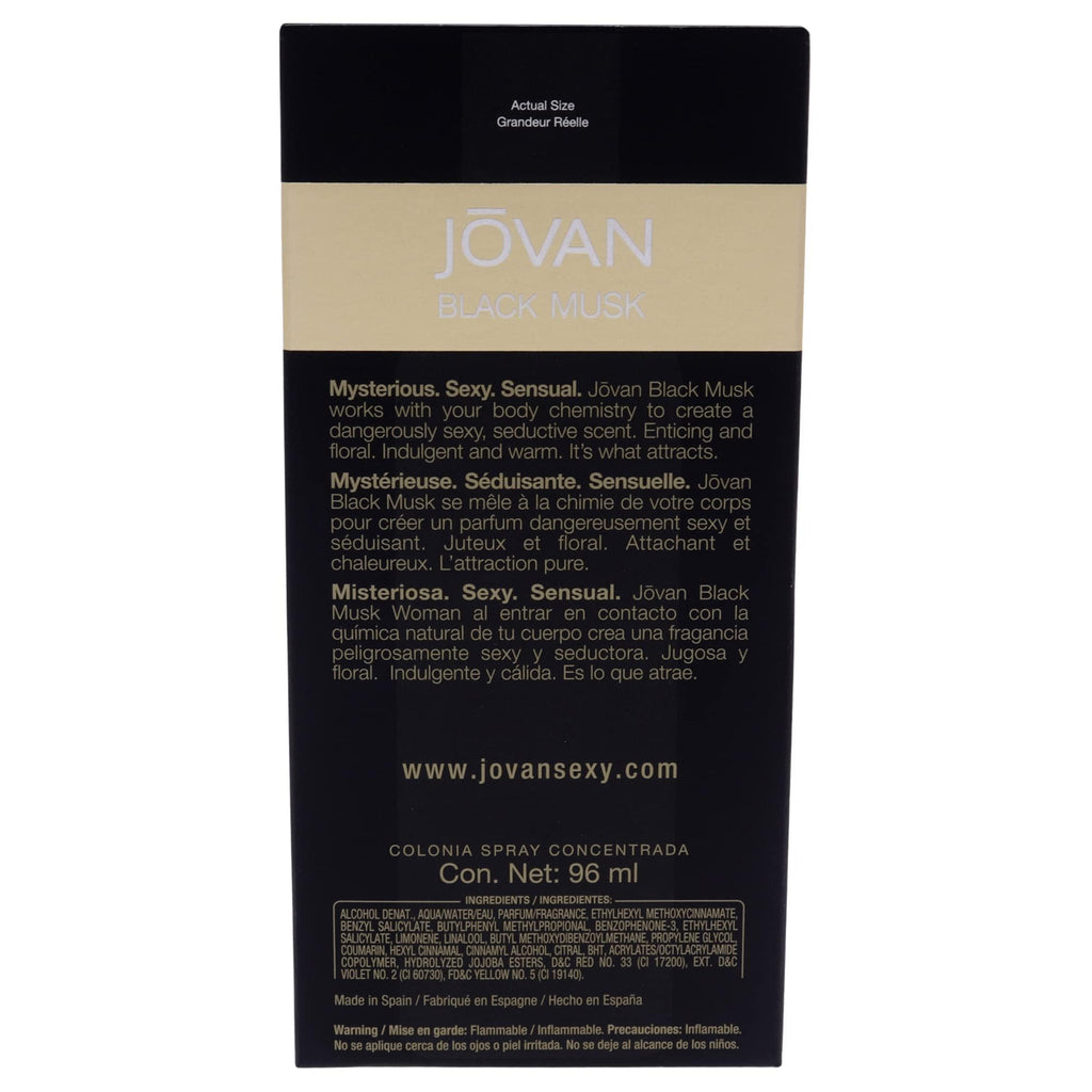 Jovan Black Must – 3.25 oz Cologne Concentrate Spray | Original Designer Fragrance