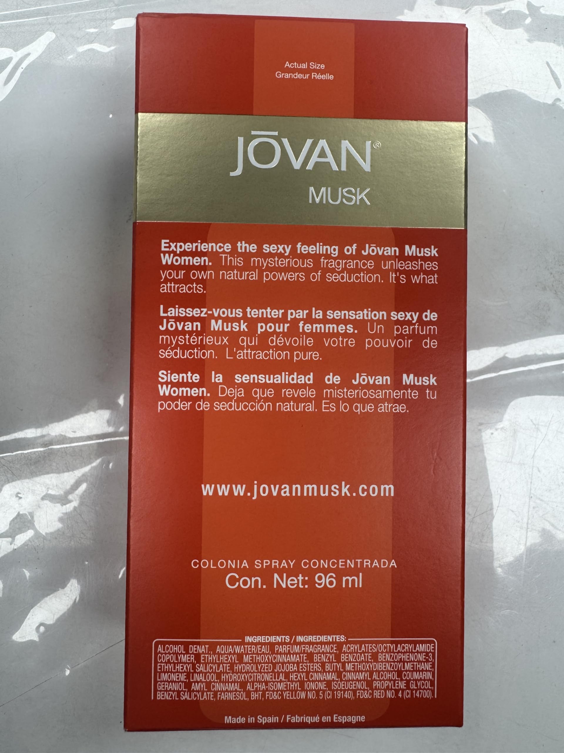 Jovan Musk Women Cologne Concentrate Spray – 3.25 oz x 3 Pack