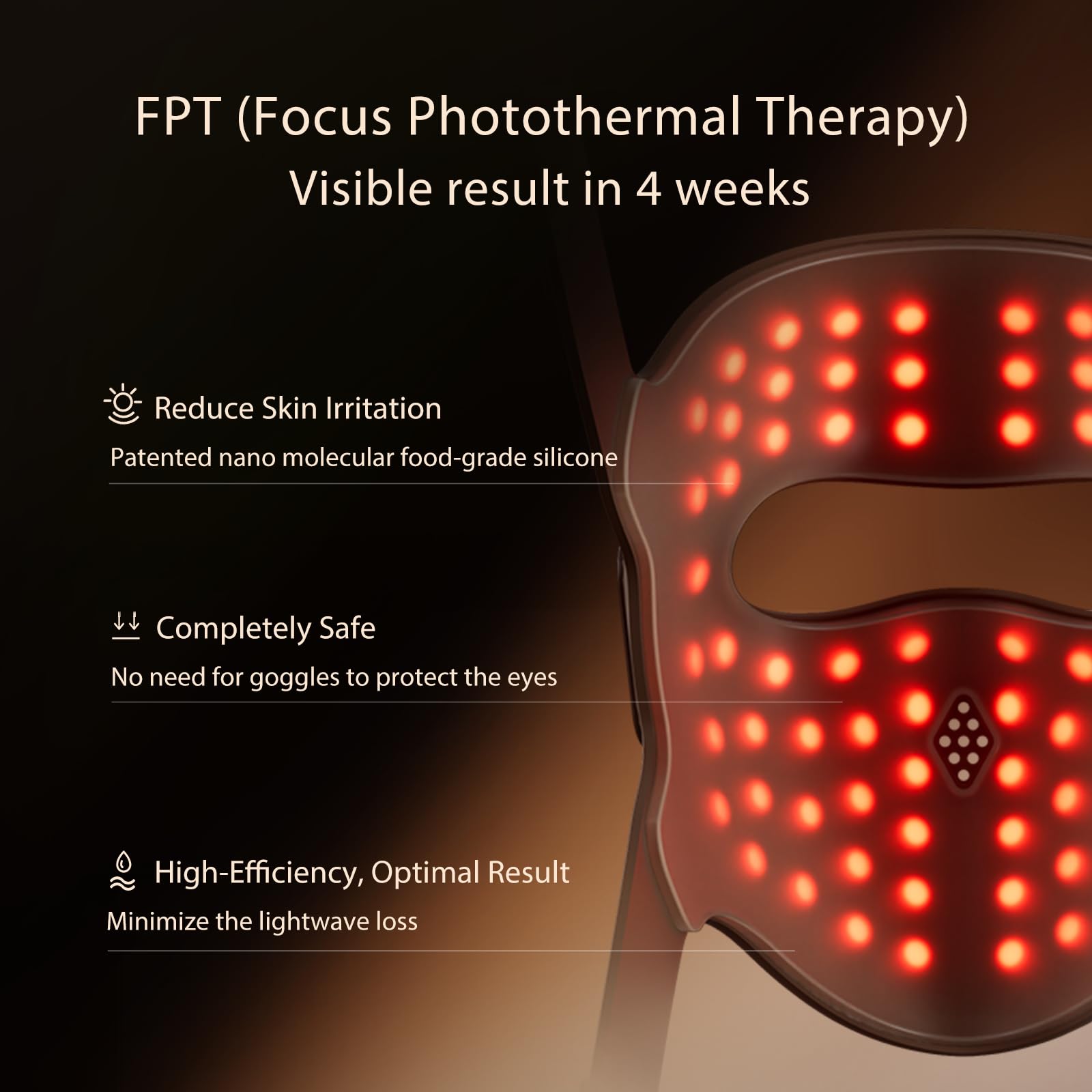 JOVS 4D Laser Light Therapy Mask – 4 Wavelengths, Anti-Aging, Cordless
