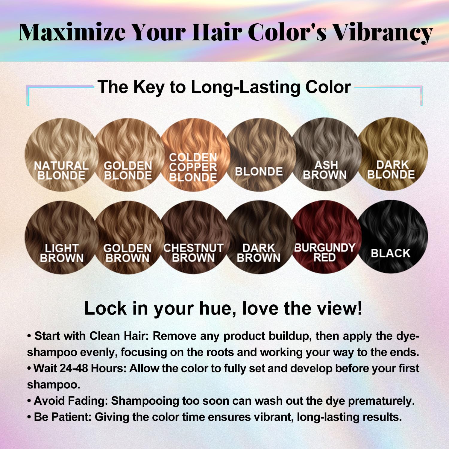 Joyful Young Hair Dye Shampoo 3-in-1 – Golden Copper Blonde, Semi-Permanent Color Depositing