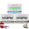 J.R.LIGGETT'S Shampoo & Conditioner Bar Set – 3 Pack (Conditioner 1.75oz + Two Shampoo Bars 3.5oz) | Natural Plant-Based Hair Care