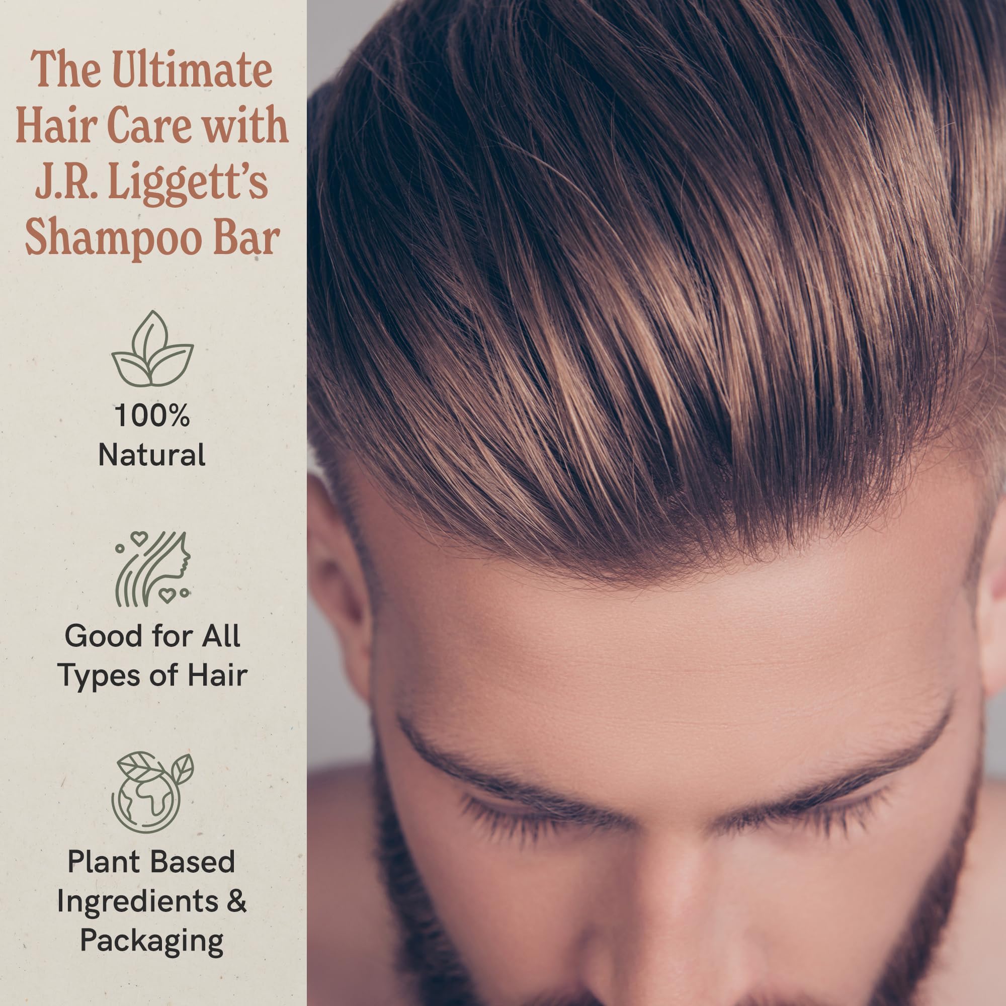 J.R.LIGGETT'S Shampoo Bar - Jojoba & Peppermint, Sulfate-Free Solid Shampoo (3-Pack)
