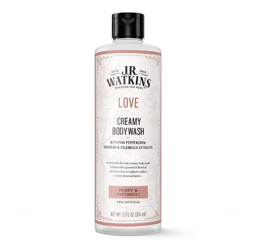 J.R. Watkins Love Creamy Body Wash – Peony & Patchouli (12 fl oz)