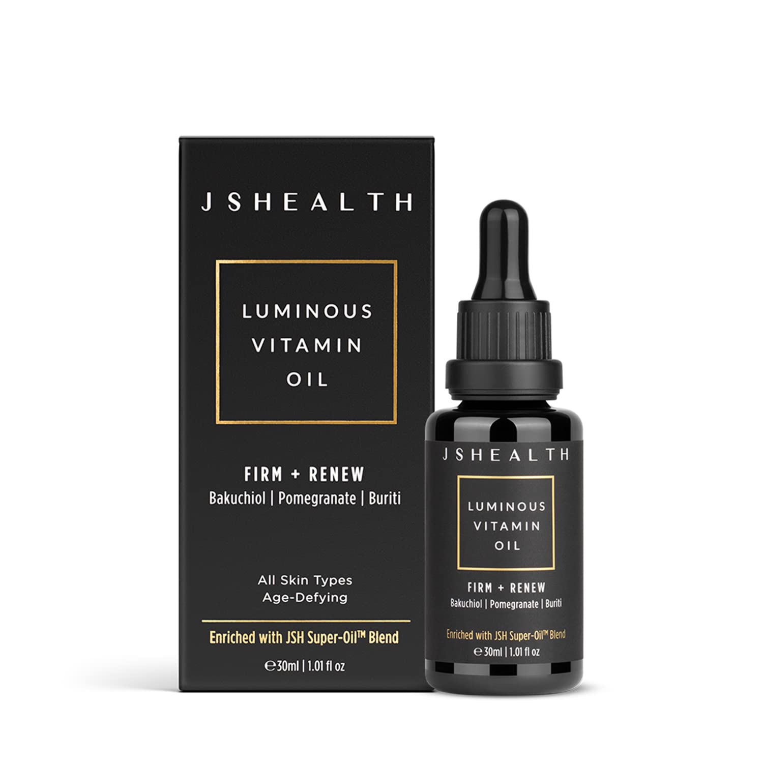 JSHealth Hydrating Face Oil with Rose Oil & Vitamin E | For Dry Skin