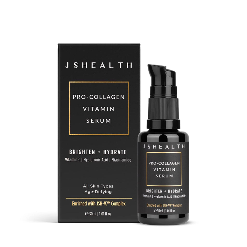 JSHealth Vitamin C Serum for Face – Brightening Hyaluronic Acid Serum with Niacinamide | Vegan Skincare