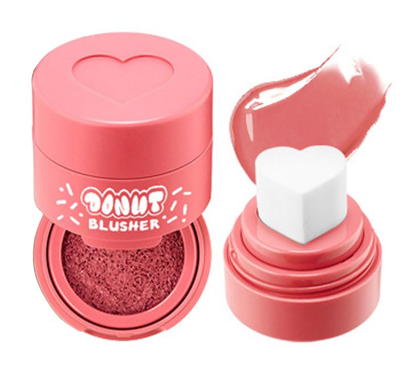 JUDEWY Liquid Blush with Heart Shaped Applicator – Lightweight, Long-Lasting Pink Glow