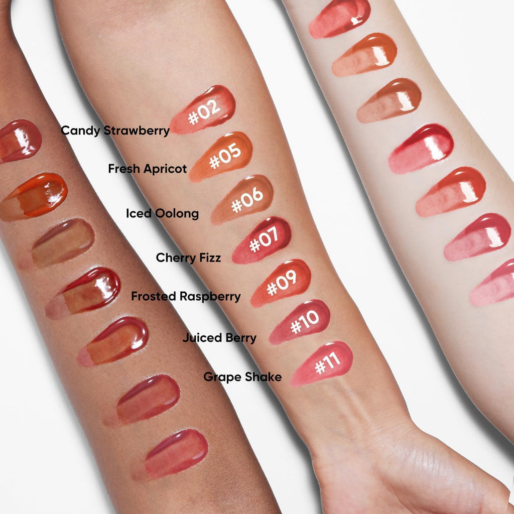 JUDYDOLL Ice Watery Lip Gloss #06 Iced Oolong – Non-Sticky, Long-Lasting Lip Color with Hyaluronic Acid