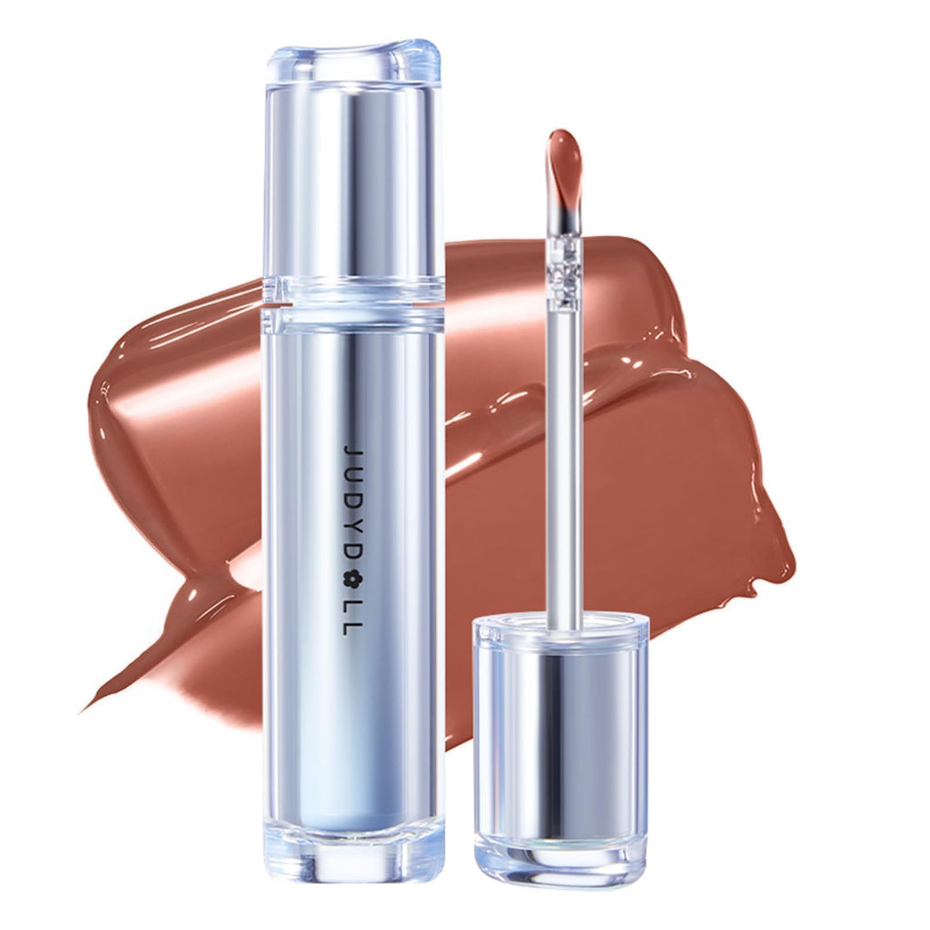 JUDYDOLL Ice Watery Lip Gloss #06 Iced Oolong – Non-Sticky, Long-Lasting Lip Color with Hyaluronic Acid