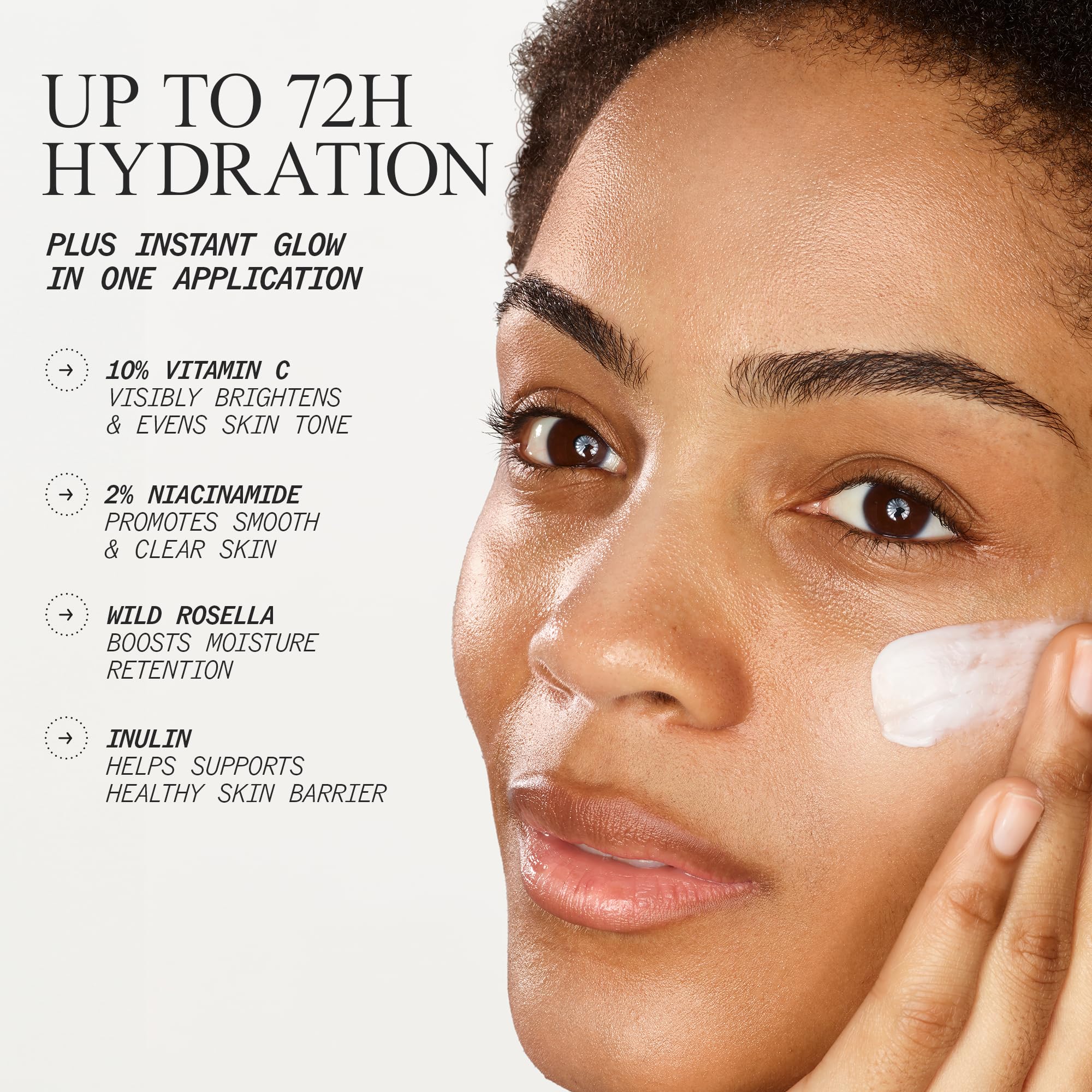 Juice Beauty PREBIOTIX C-Boost72 Hydrating Whipped Cream – 50 mL, 20% Vitamin C Niacinamide Glow Complex (Vegan)