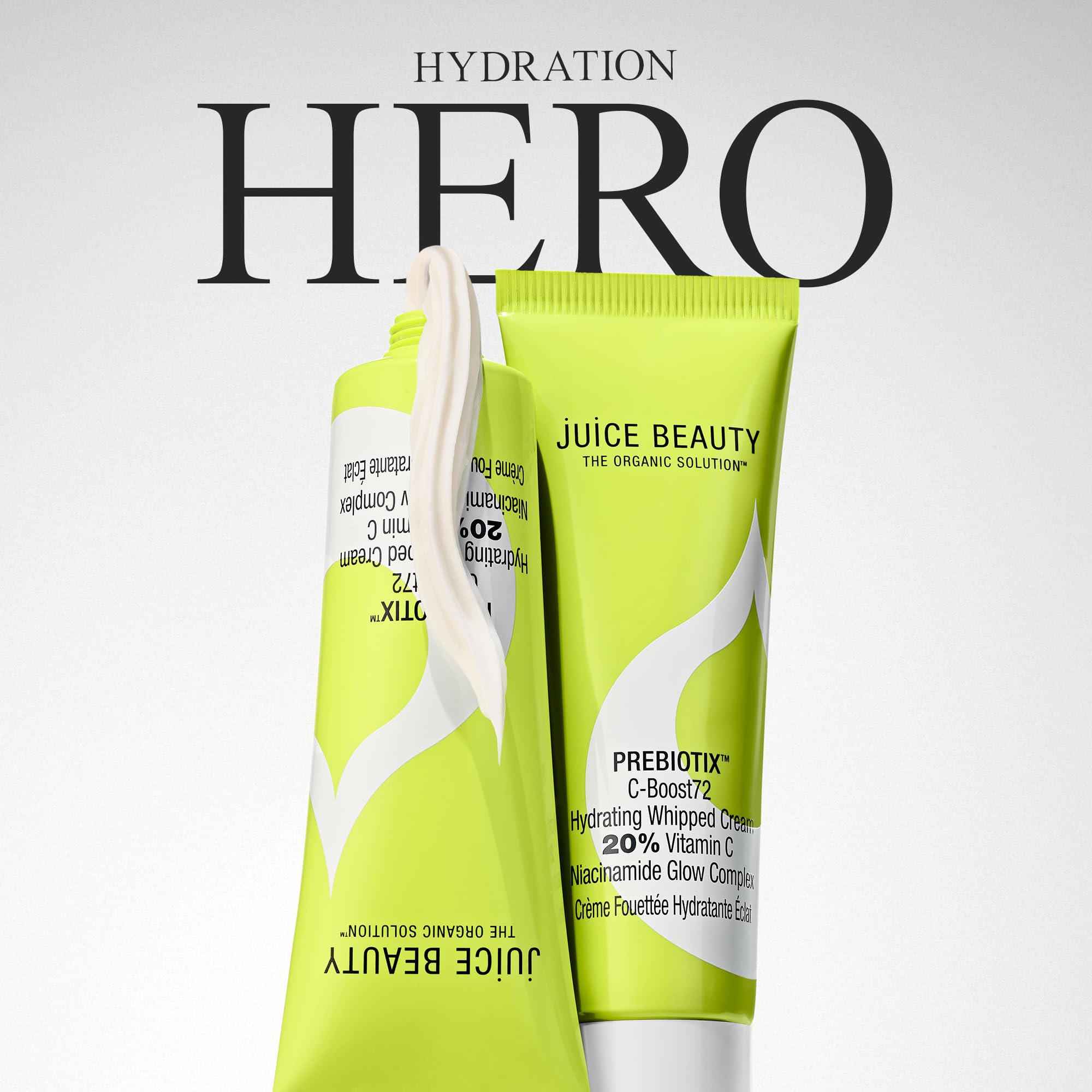 Juice Beauty PREBIOTIX C-Boost72 Hydrating Whipped Cream – 50 mL, 20% Vitamin C Niacinamide Glow Complex (Vegan)