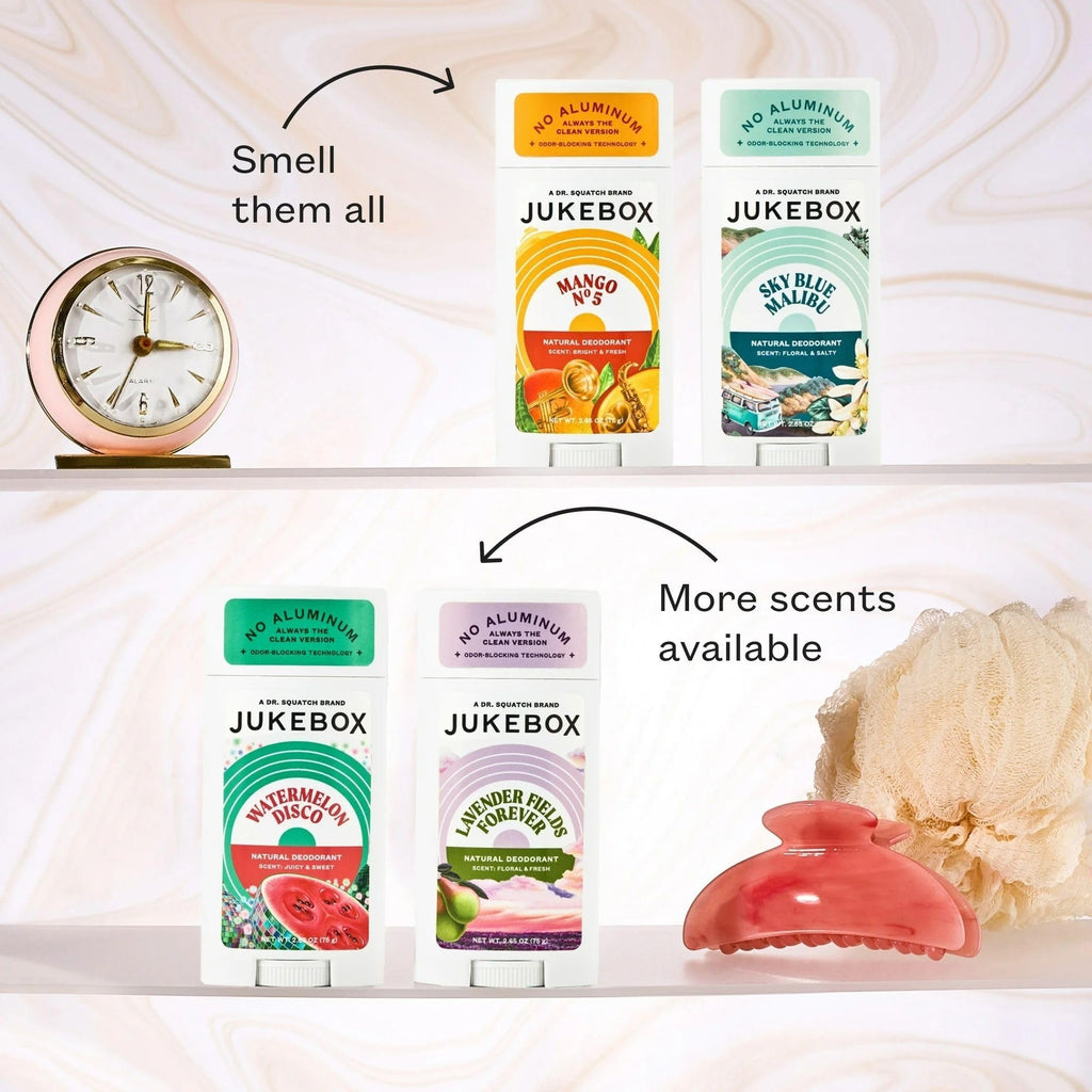 JUKEBOX Coconut Dreamin' Natural Deodorant for Women - Aluminum-Free, No Baking Soda - Cruelty-Free, 2.65oz, 3 Pack
