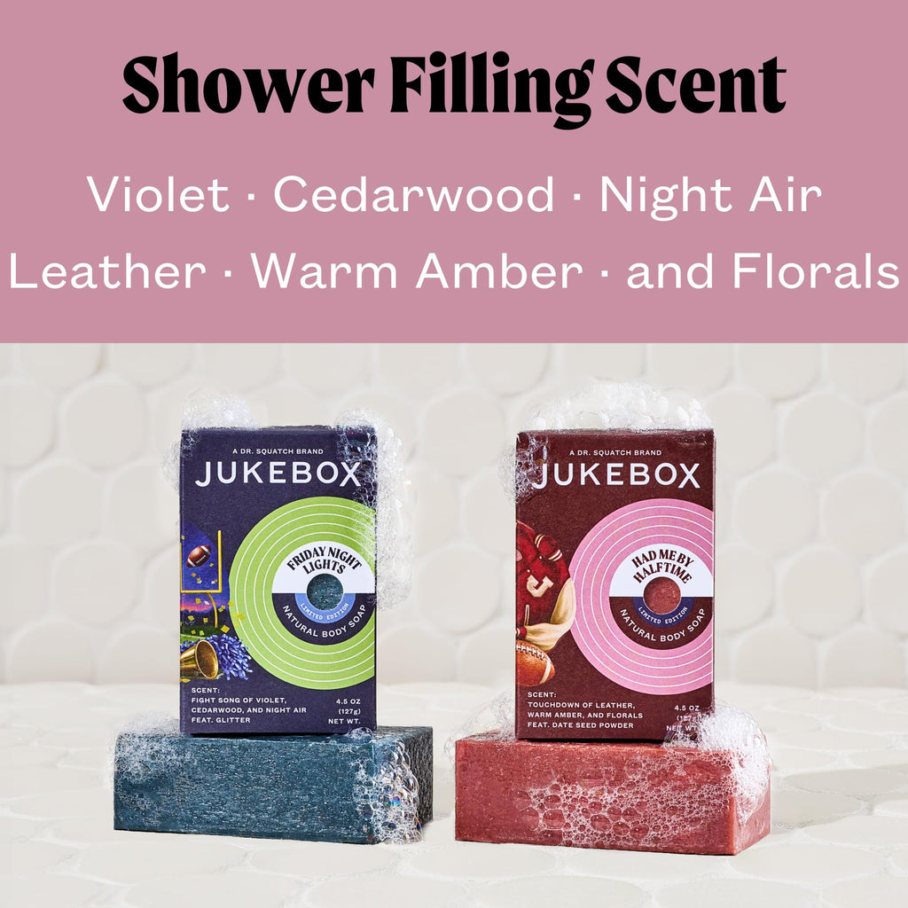 JUKEBOX Natural Bar Soap Duo – Friday Night Lights & Had Me by Halftime | Cedarwood & Floral, Made in USA, 4.5oz 2-pack