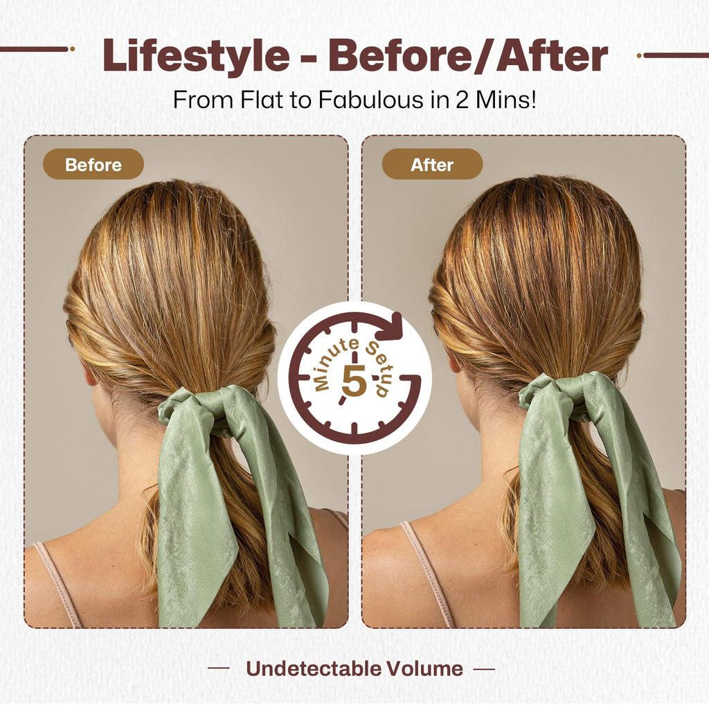 Juloviy Hair Padding for Updos – Volumizing Donut Bun Kit with Pins & Clips