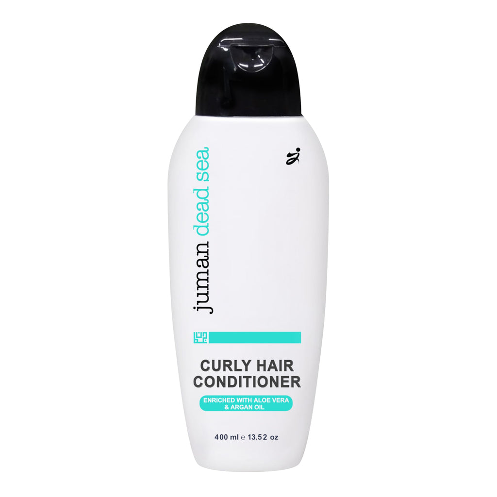 JUMAN Dead Sea Leave-In Conditioner for Curly Hair – Argan Oil & Plant Extracts, Hydrating 13.5 oz