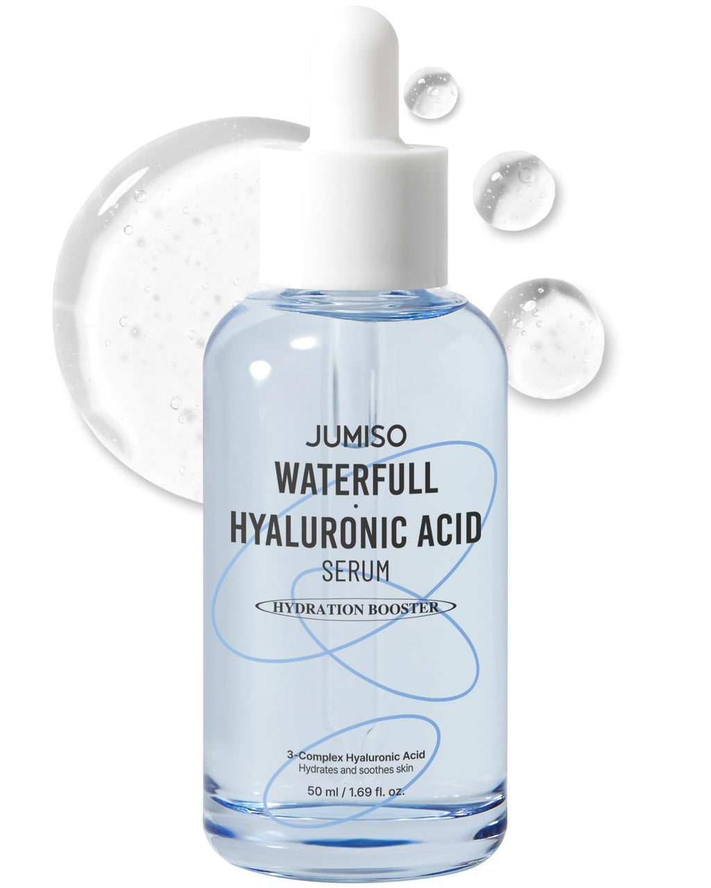 JUMISO Waterfull Hyaluronic Acid Serum – Hydrating Facial Serum for All Skin Types | Vegan, Fragrance-Free | 50 ml