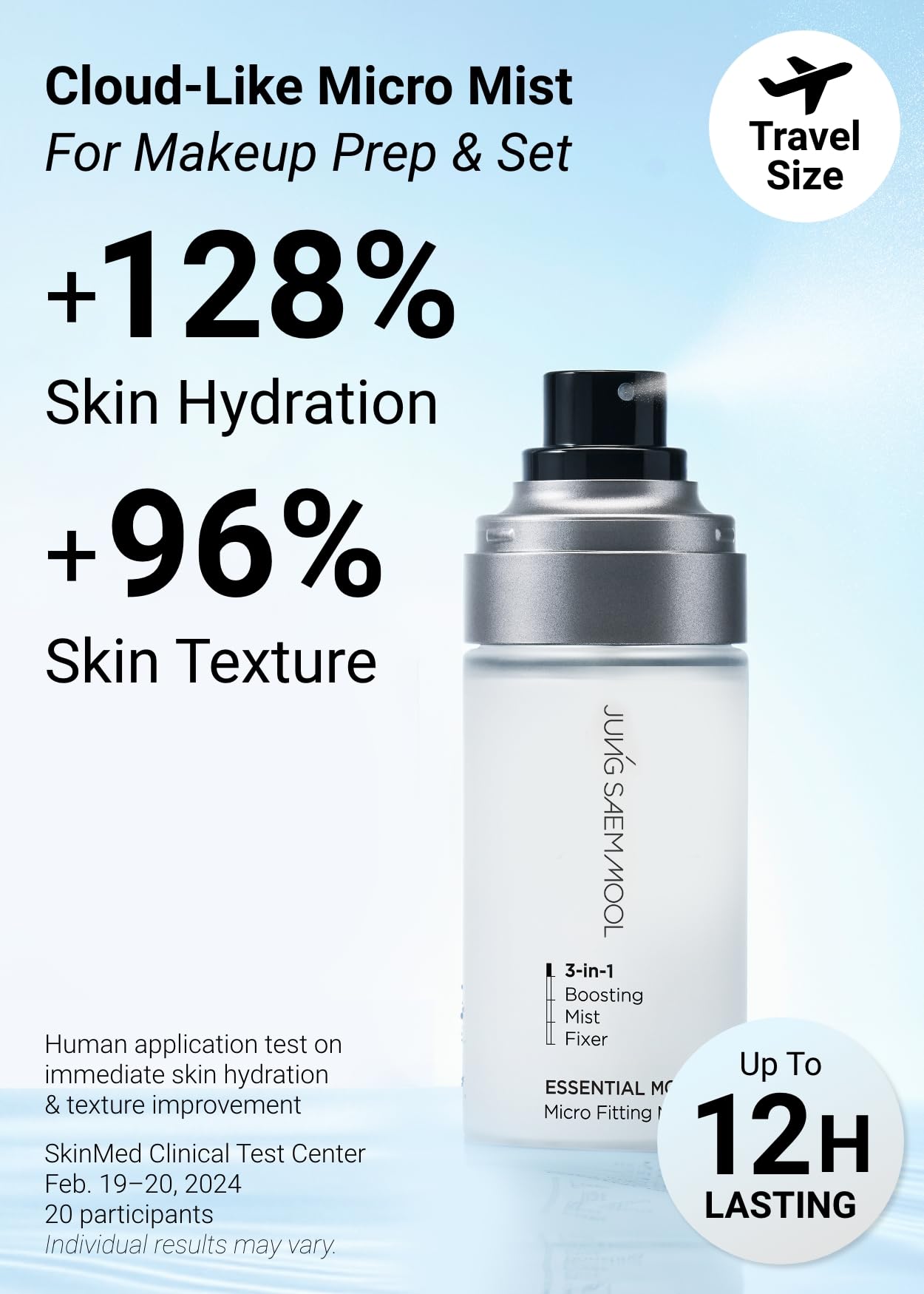 JUNG SAEM MOOL Essential Mool Micro Fitting Mist | Micro-Fine Setting Spray & Hydrating Primer