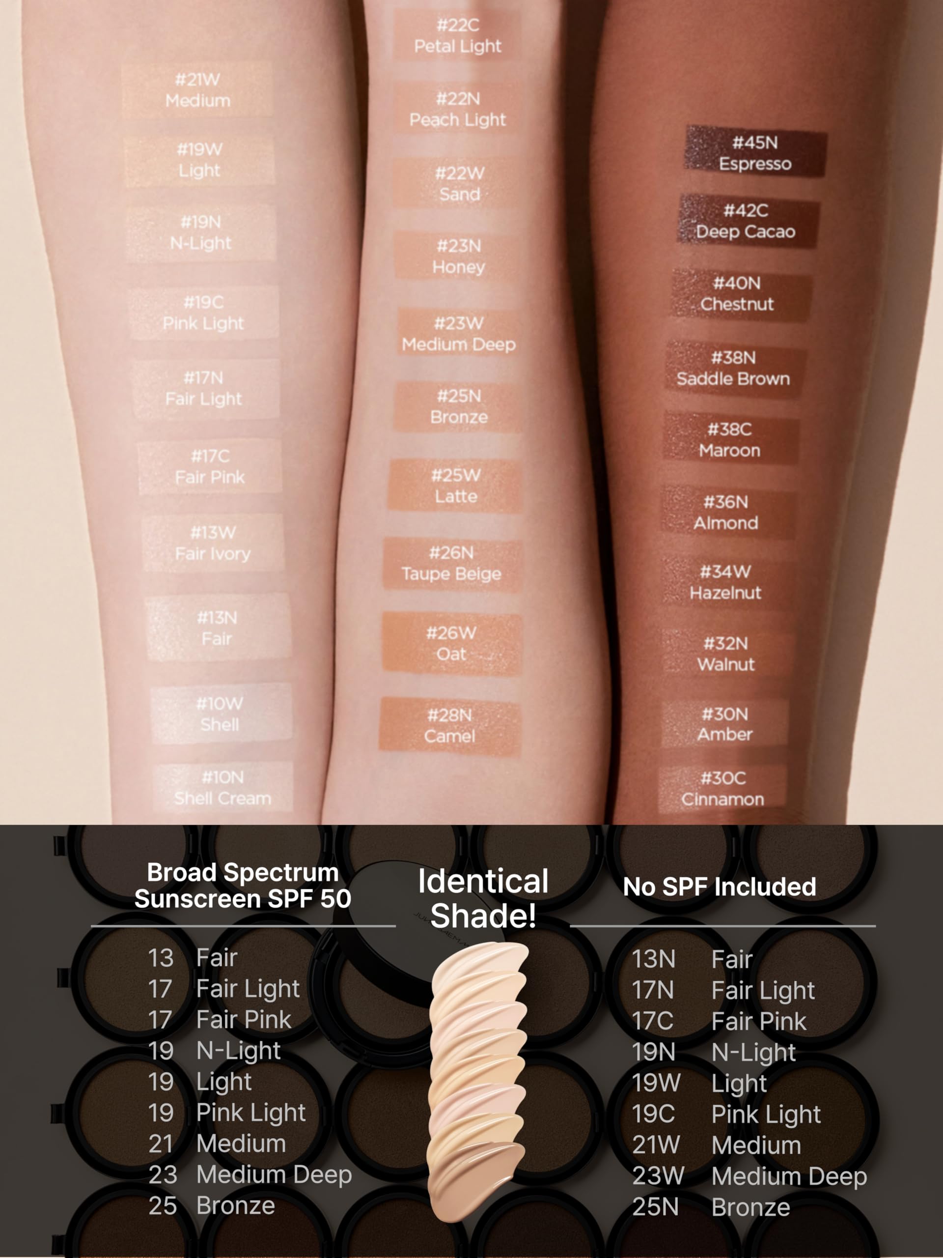 Jung Saem Mool Essential Skin Nuder Cushion 19 Light — SPF 50, Natural Radiant Finish