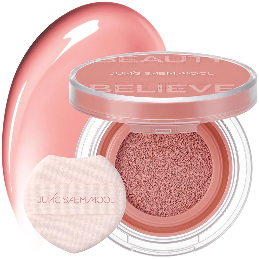JUNG SAEM MOOL Artist Cushion Blush Coral Halo – Lightweight Hydrating Cushion Blush for Dewy Cheeks
