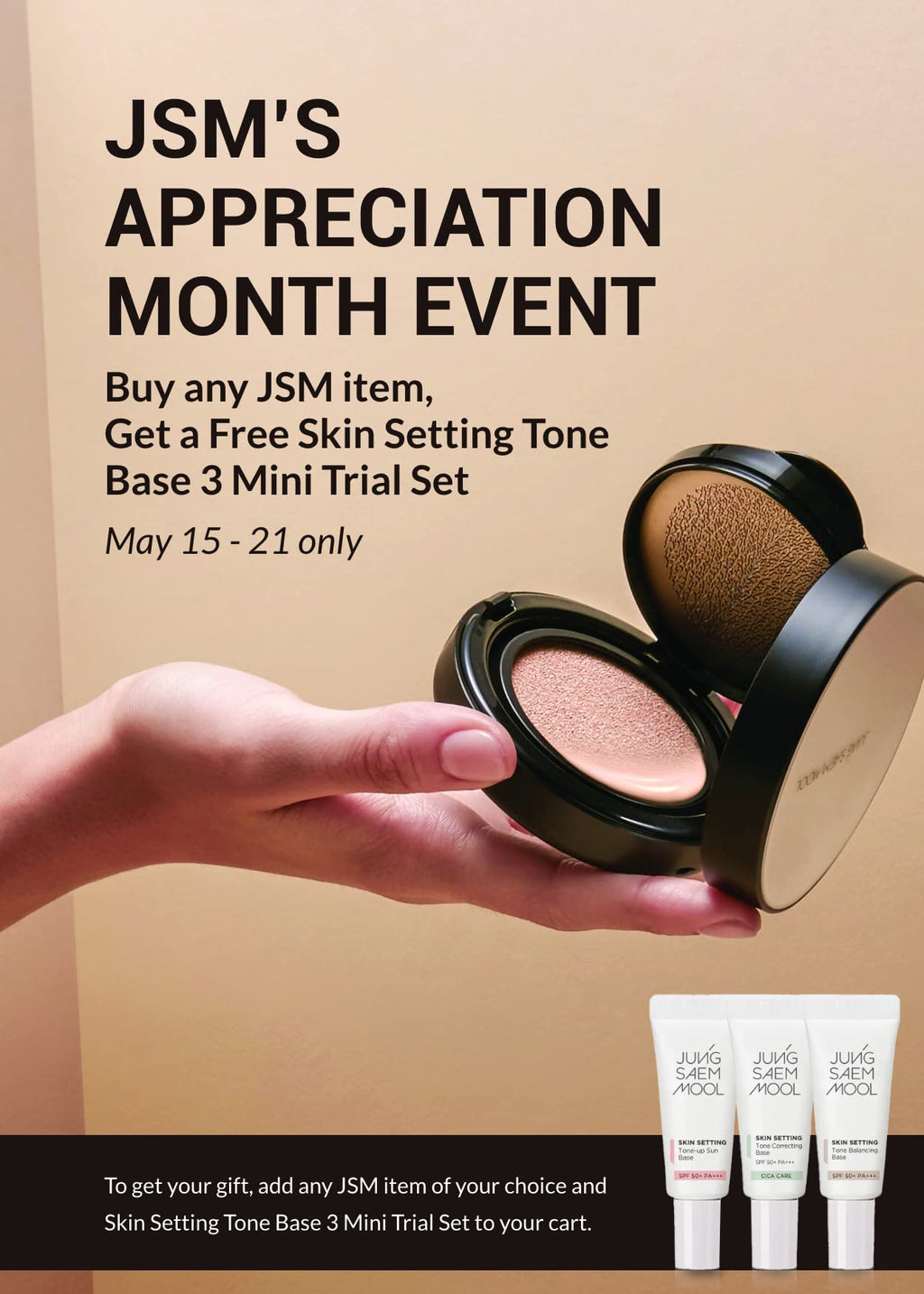 Jung Saem Mool Skin Nuder Cover Layer Cushion 19 Fair Light — Refill Included, Delicate Coverage, All-Day Wear