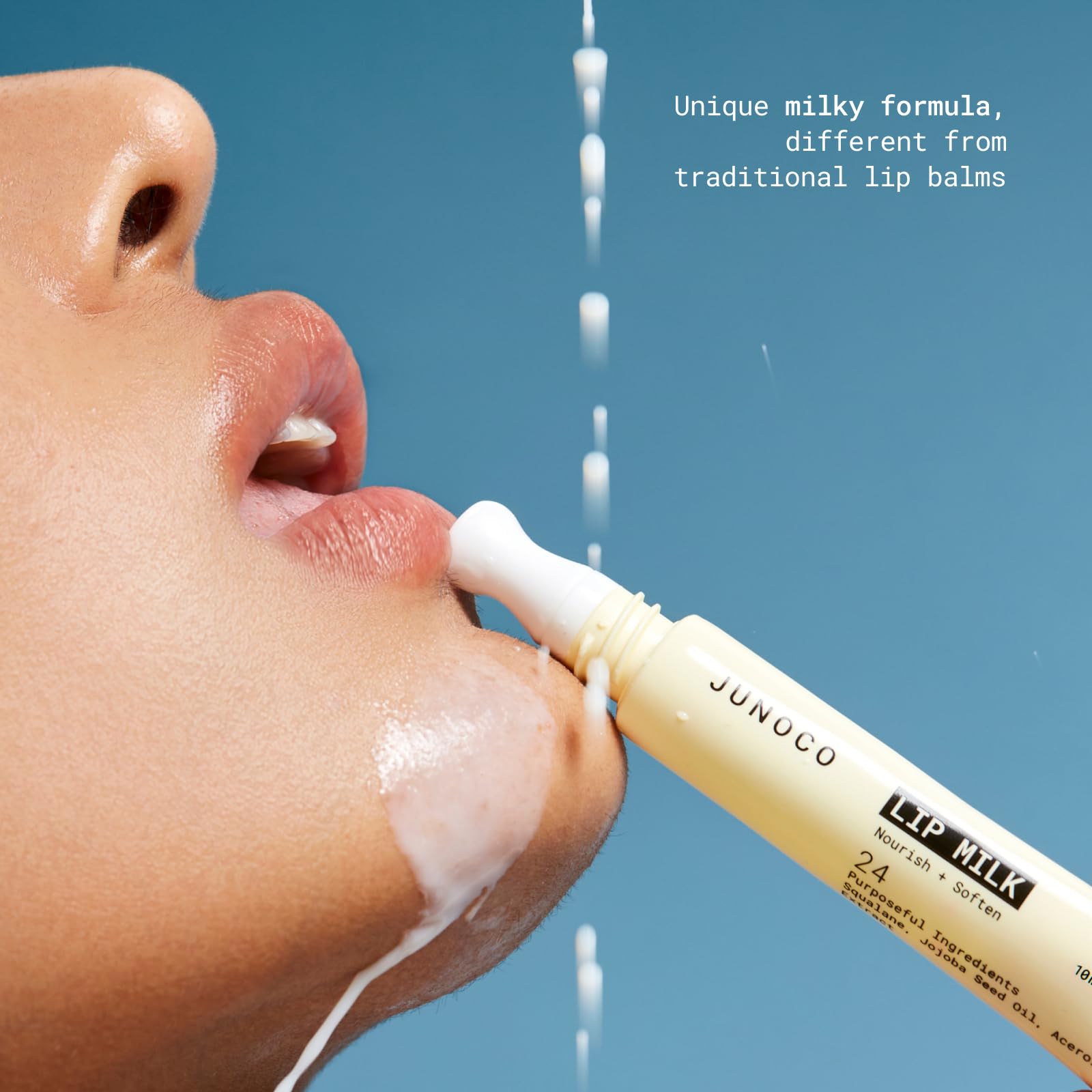 JUNO & Co. Lip Milk: 2-in-1 Hydrating Lip Balm by Day, Intensive Lip Mask by Night 10ml / 0.33 fl oz