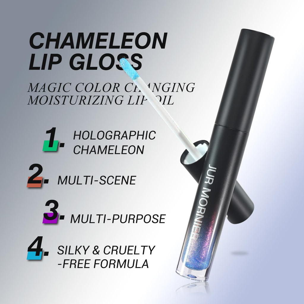 JUR MORNIER Chameleon Lip Gloss – Color-Changing Moisturizing Lip Oil (06, 3.5ml)