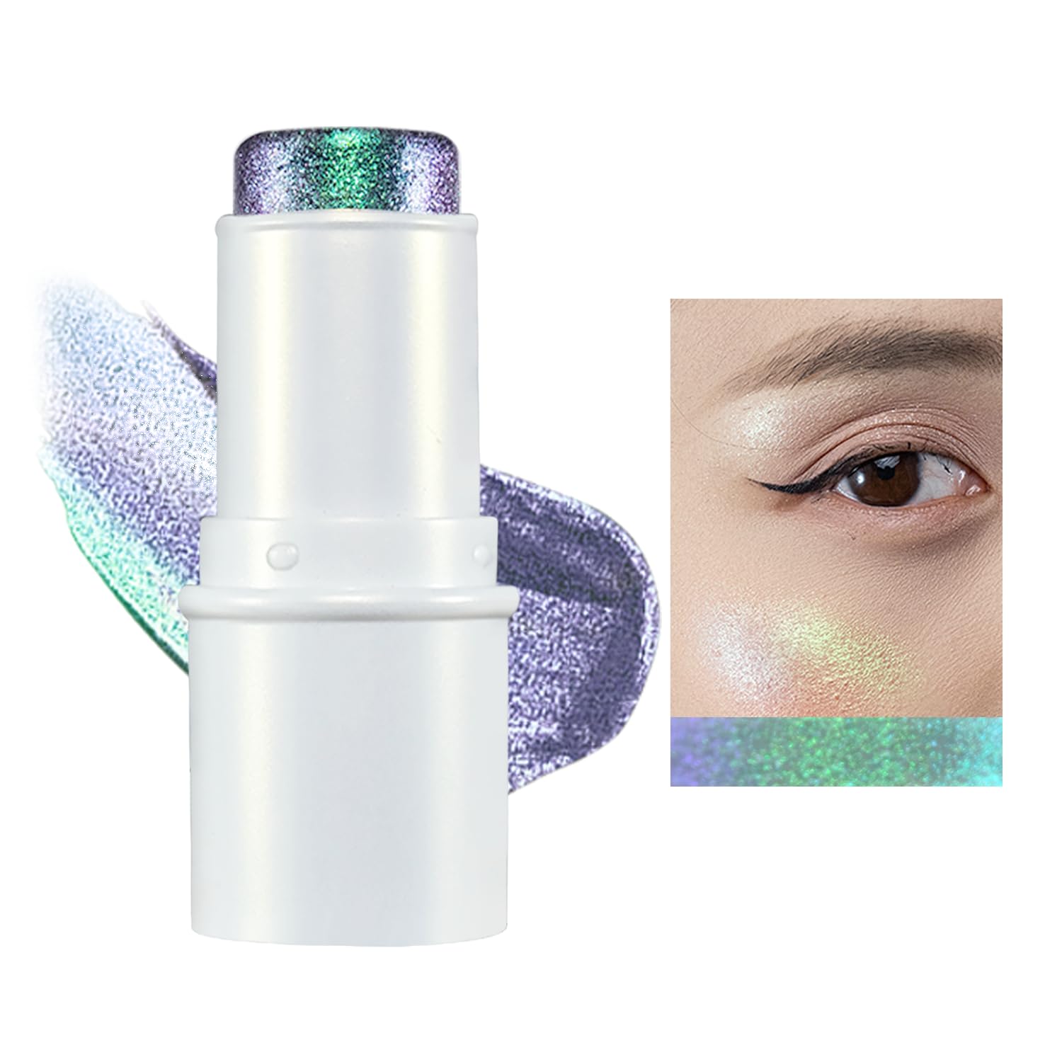 JUR MORNIER Multichrome Eyeshadow Stick – 8 Colors, 3-in-1 Contour & Highlighter