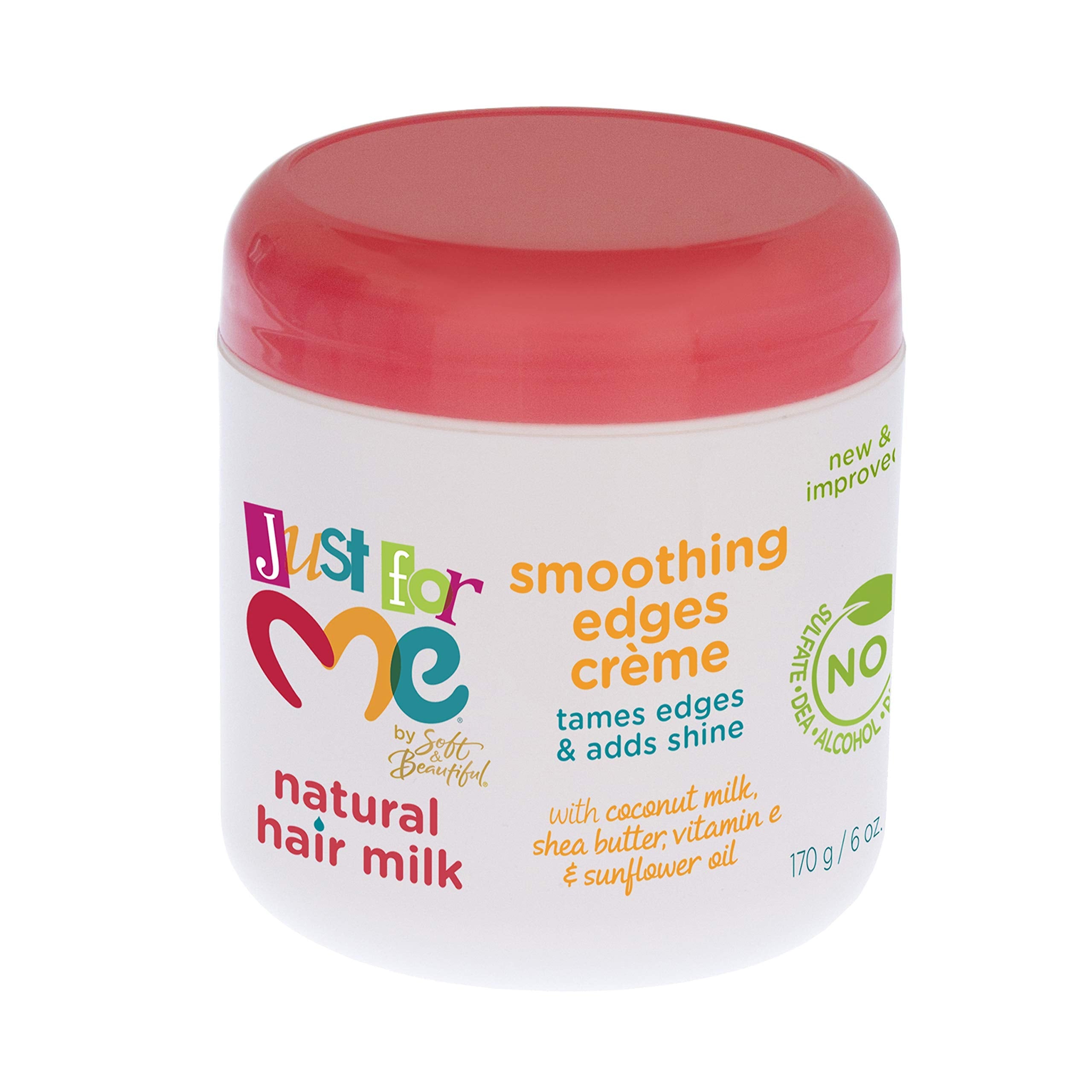 Just For Me Natural Hair Milk Smoothing Edges Creme – Tames Edges & Adds Shine, 6 oz (3 Pack)