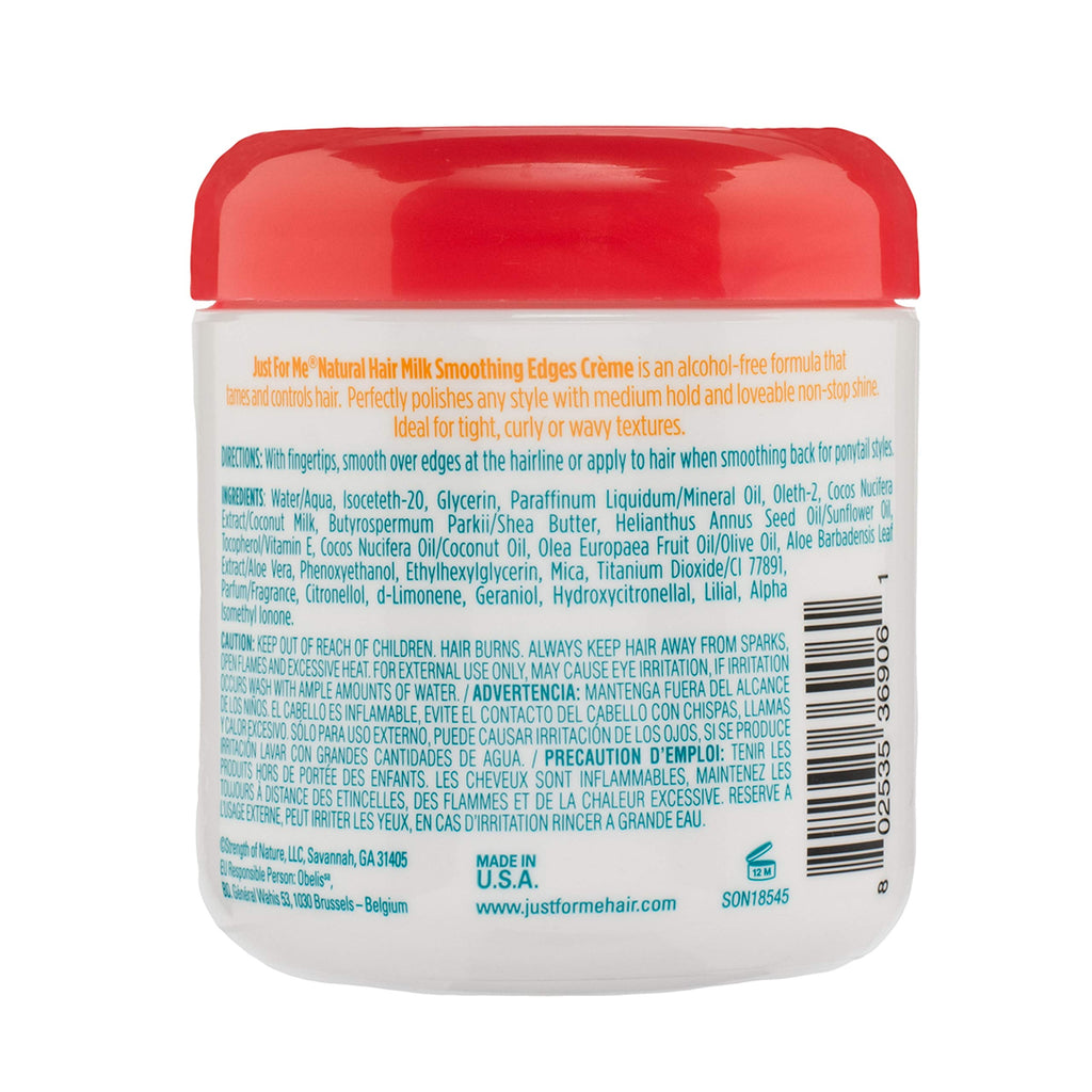 Just For Me Natural Hair Milk Smoothing Edges Creme – Tames Edges & Adds Shine, 6 oz (3 Pack)