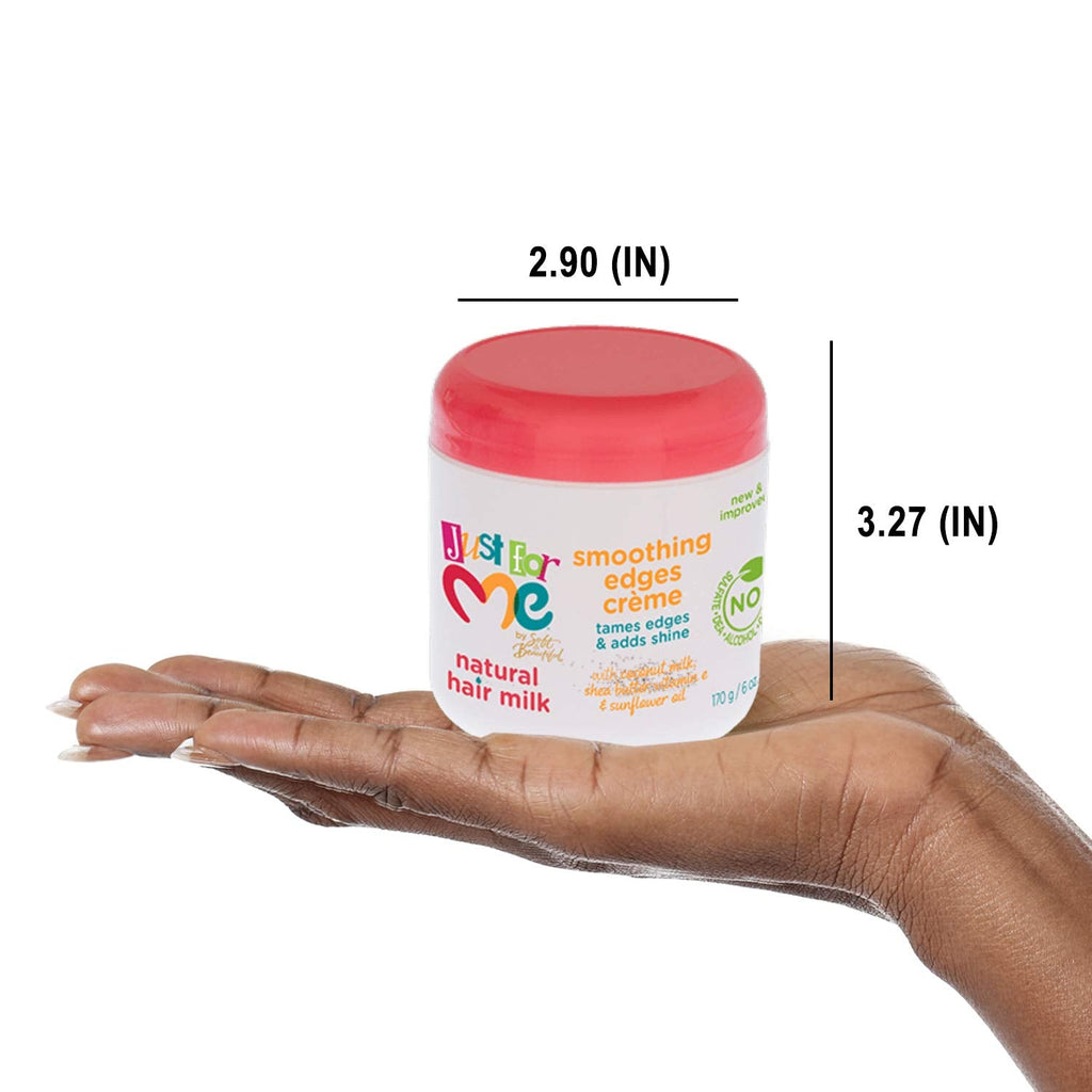 Just For Me Natural Hair Milk Smoothing Edges Creme – Tames Edges & Adds Shine, 6 oz (3 Pack)