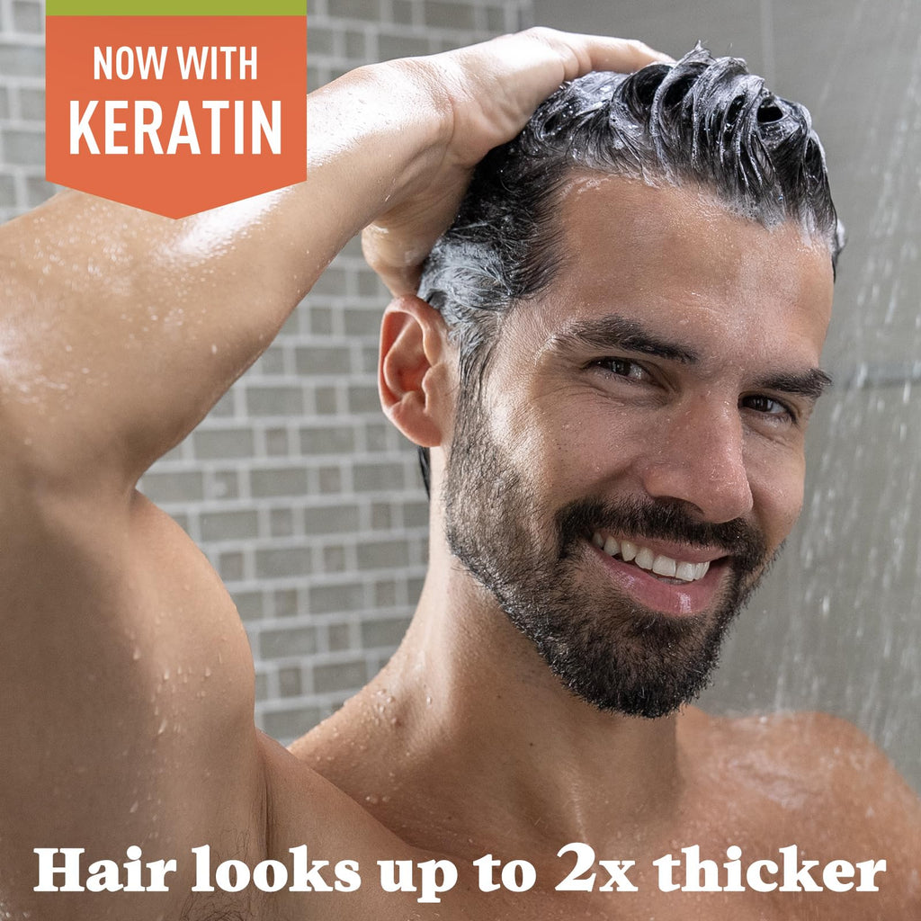 Just For Men Control GX Grey-Reducing 2-in-1 Shampoo & Conditioner with Keratin – Gradual Grey Reduction, 4 Fl Oz