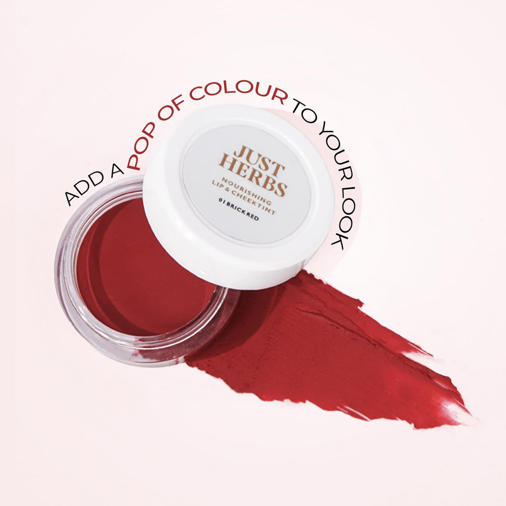 Just Herbs Organic Creamy Matte 3-in-1 Lip & Cheek Tint – Soft Nude, Vegan & Chemical-Free