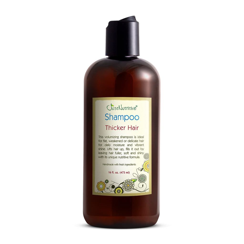 Just Nutritive Thicker Hair Shampoo — Hair Thickening & Growth Support (16 oz)
