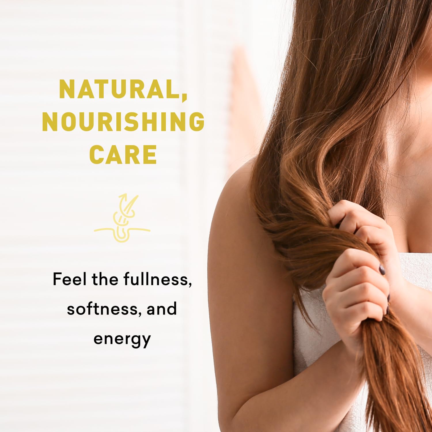Just Nutritive Thicker Hair Shampoo — Hair Thickening & Growth Support (16 oz)