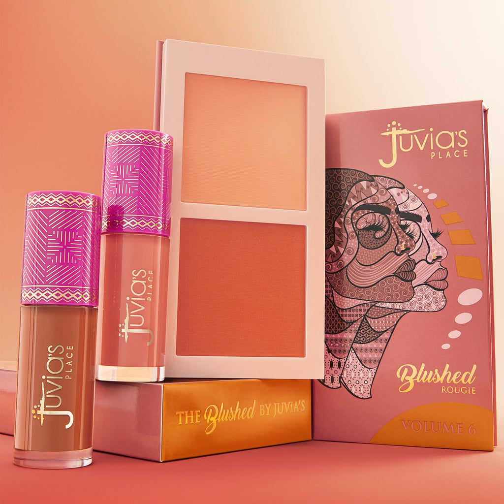 Juvia's Place Blushed Duo Blush - Two-Tone Buildable Mineral Powder for Rosy, Natural Cheeks - All Skin Tones - Volume 2