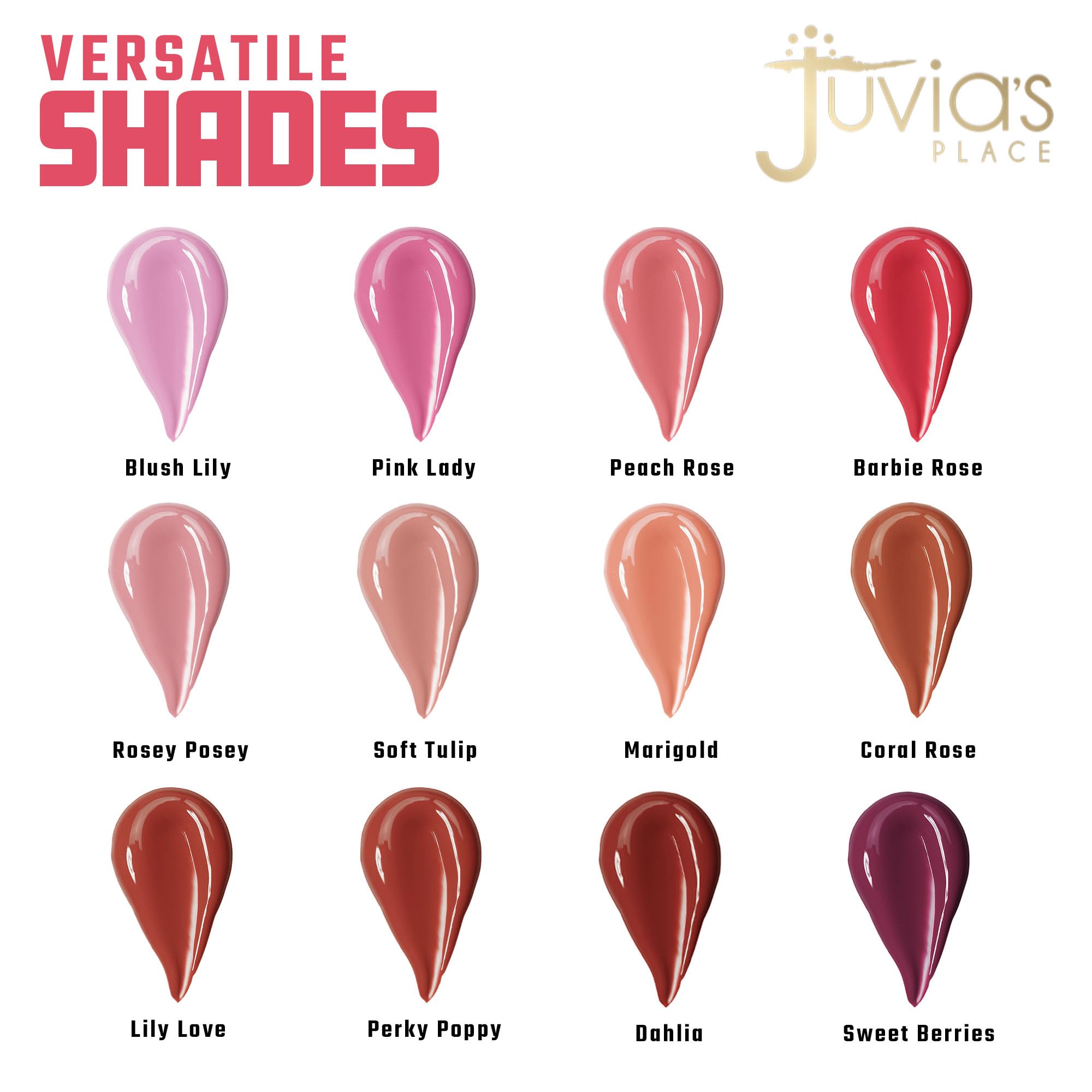 Juvia's Place Blushed Liquid Blush PerkyPoppy – Dewy Cheek Tint, Buildable Color