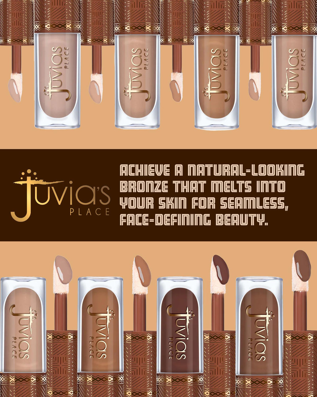 Juvia's Place Bronzed Liquid Bronzer Cinnamon - Buildable, Easy-Blend Face Bronzer
