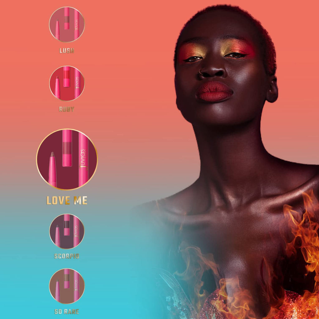 Juvia's Place Coffee Shop Luxe Lip Liner: Love Me – Long-Lasting Matte Lip Pencil
