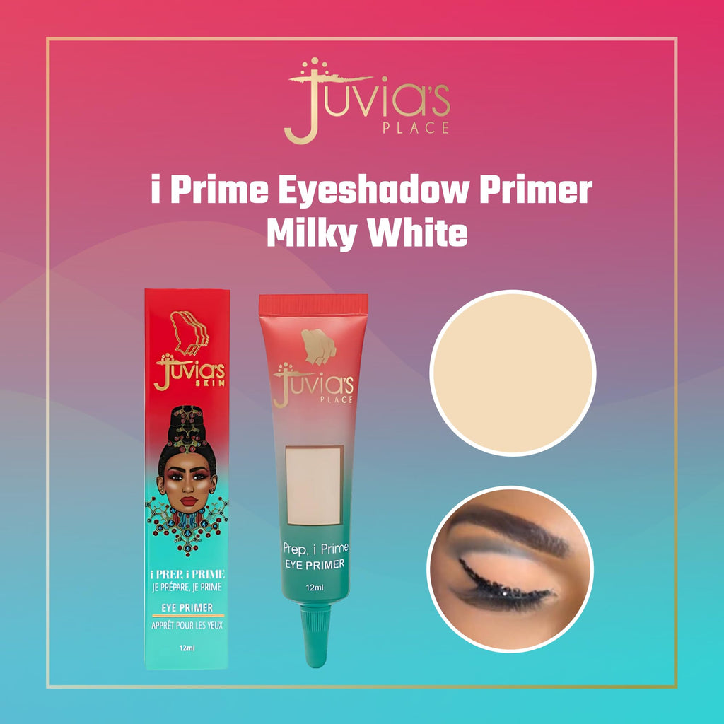 Juvia's Place i Prep, i Prime Eyeshadow Primer – Milky White | Long-Wearing, Crease-Free Base