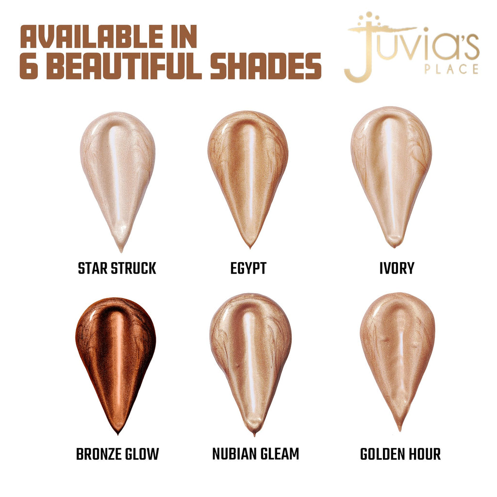 Juvia's Place Nubian Glow Liquid Luminizer - Egyptian Glow, Buildable Face & Body Highlighter